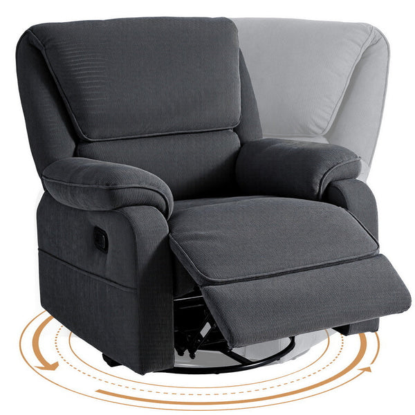 Artiss Rocking Recliner Chair 360 Swivel Massage Heated Reclining Chairs Awezingly