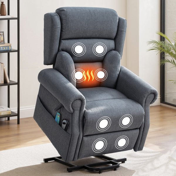 Artiss Electric Recliner Chair Power Lift Massage Heated Recliner Sofa Awezingly