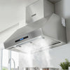 Devanti 900mm Range Hood 3-Speed Fan LED Display Remote Control