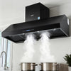 Devanti 1500mm Commercial BBQ Range Hood Dual Motor W/ Remote Control Black