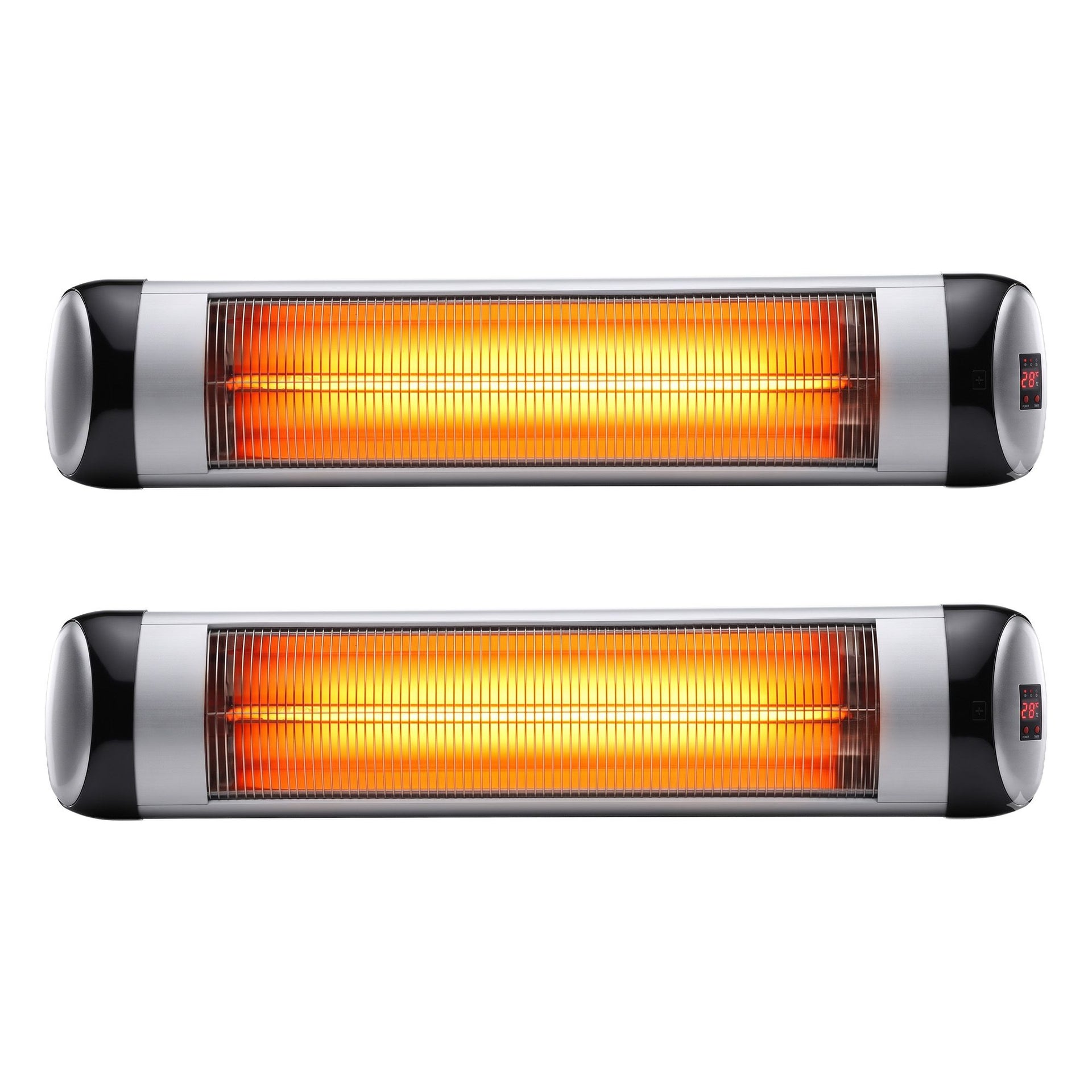 Devanti 2PCS Electric Radiant Strip Heater Outdoor Indoor Patio Infrared Heaters 2000W Awezingly