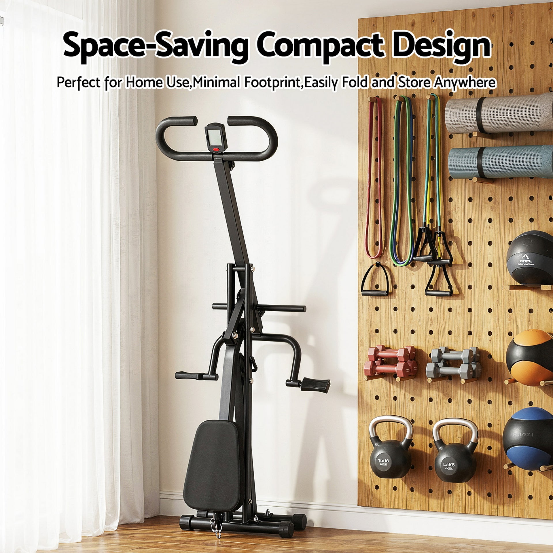 Everfit Foldable Squat Machine Deep Squat Rowing Machine 5 Adjustable Seat Home Gym Awezingly