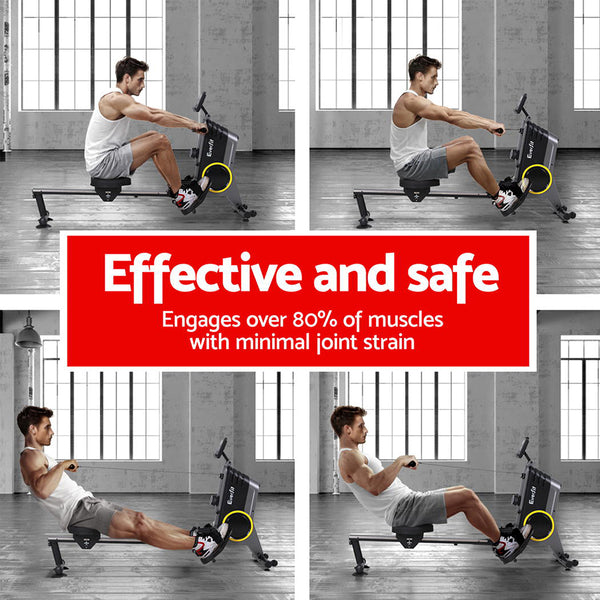 Everfit Rowing Machine 12 Levels Magnetic Rower Fitness Gym Cardio Workout Everfit