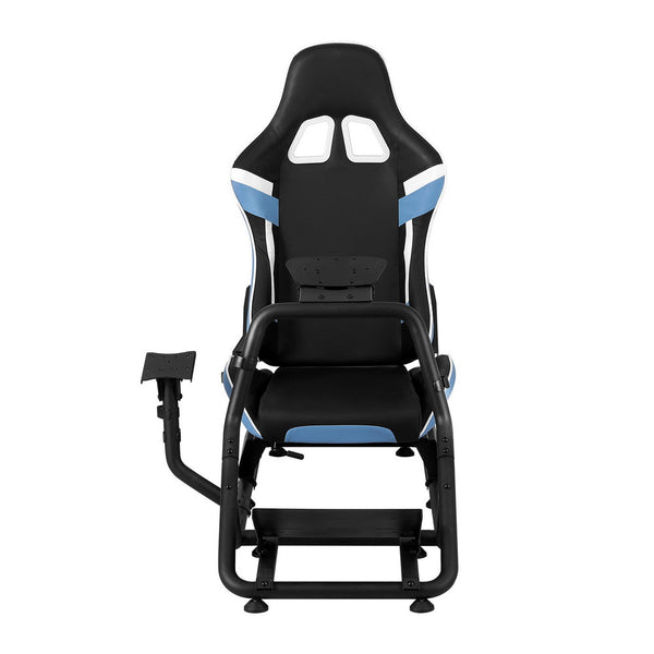 Artiss Racing Simulator Cockpit Steering Wheel Gaming Chair Blue Artiss