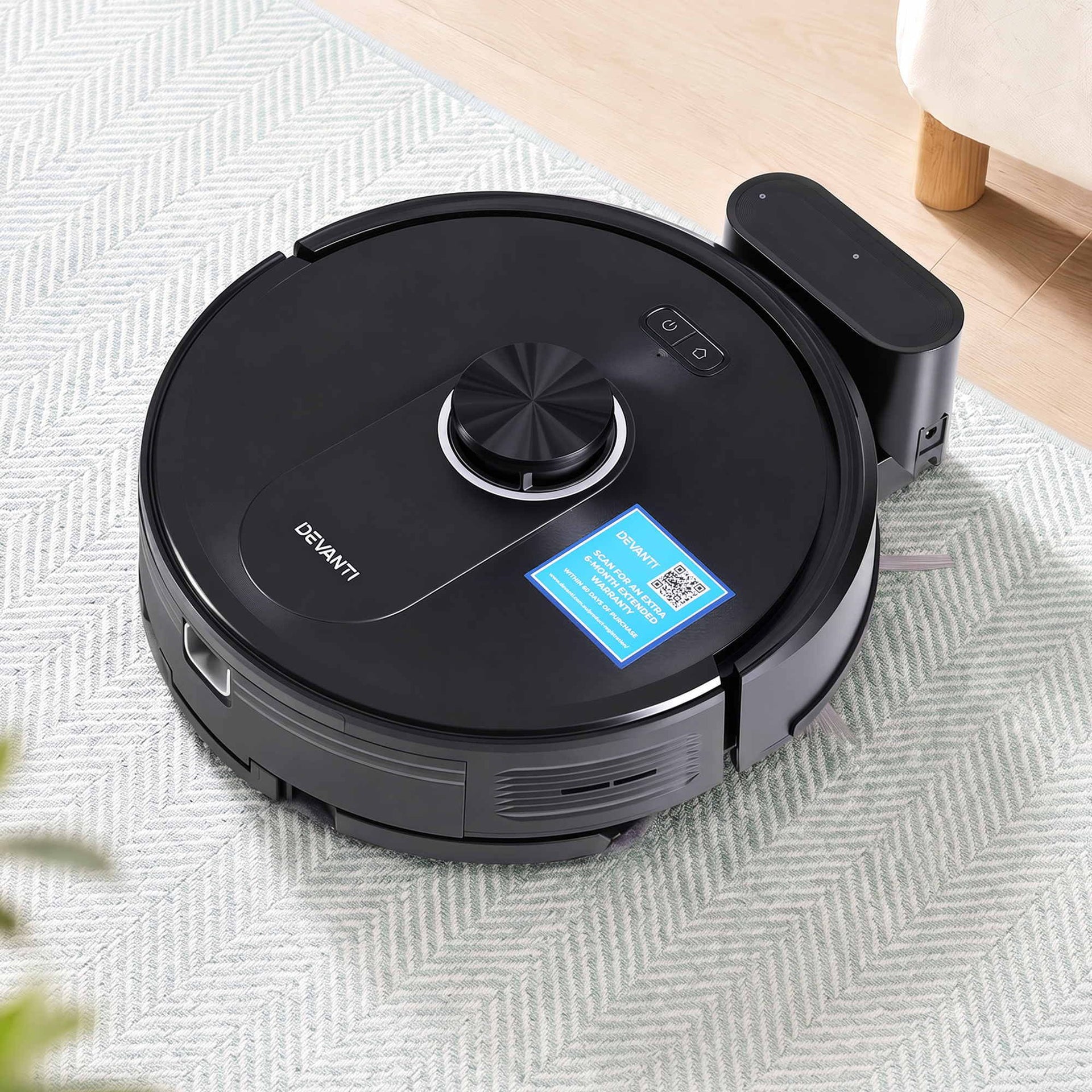 DEVANTI Robot Vacuum and Mop, APP Control 6000Pa LDS Laser 3-in-1 Cleaning Awezingly