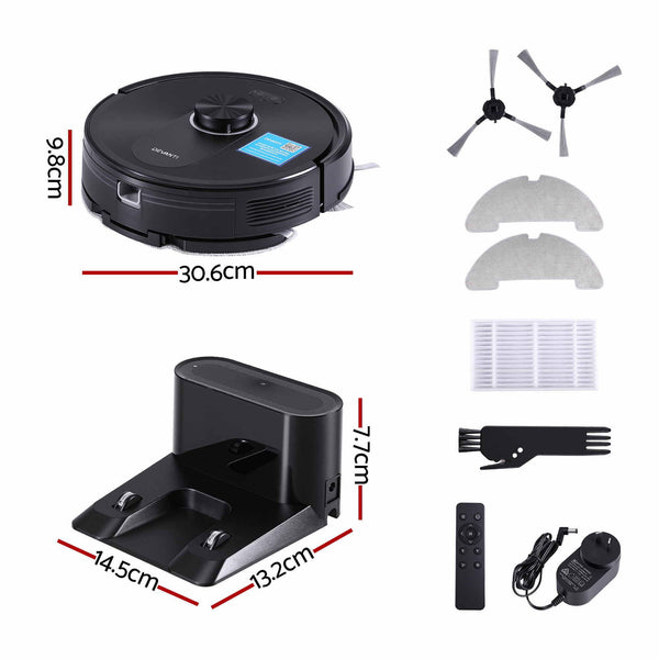 DEVANTI Robot Vacuum and Mop, APP Control 6000Pa LDS Laser 3-in-1 Cleaning Awezingly