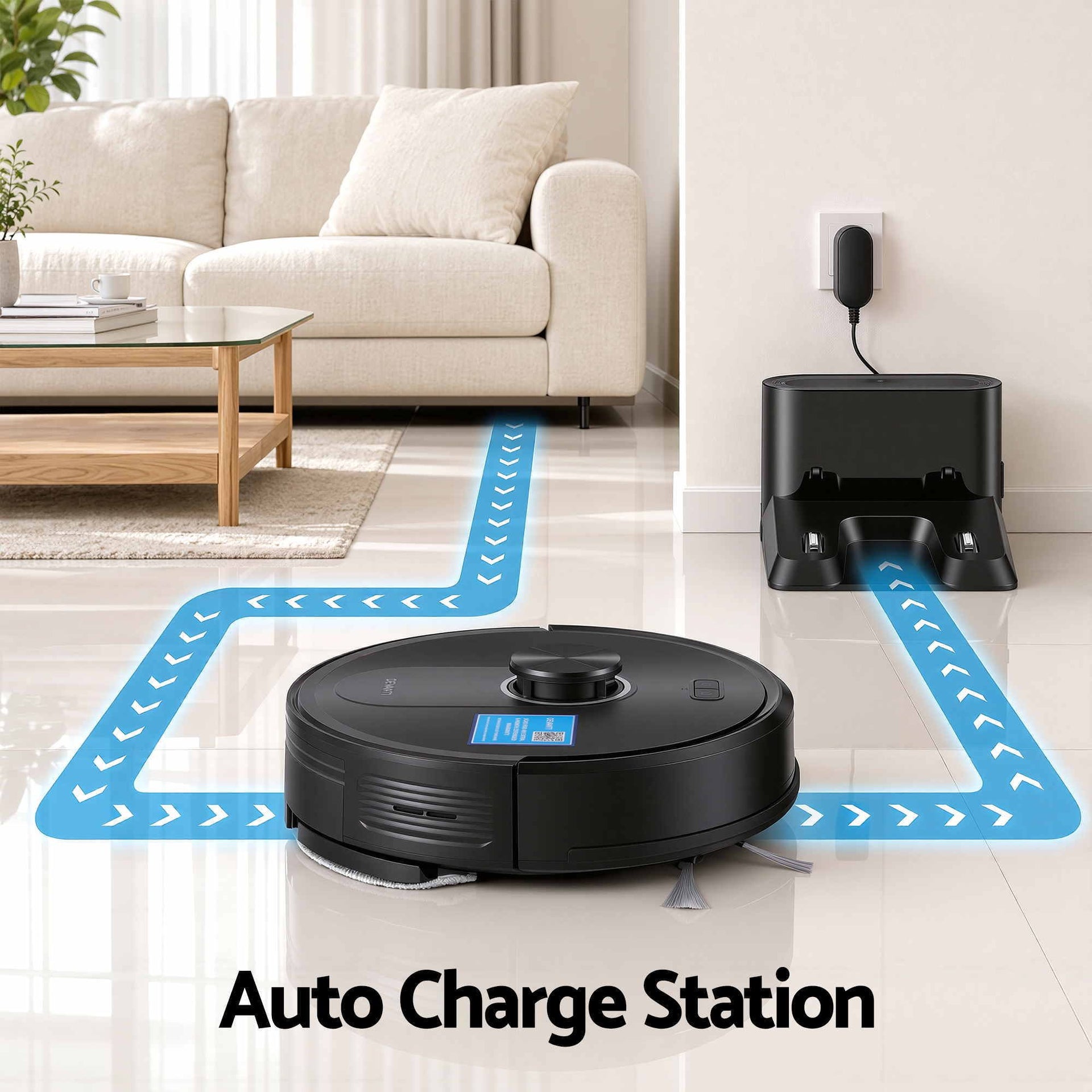 DEVANTI Robot Vacuum and Mop, APP Control 6000Pa LDS Laser 3-in-1 Cleaning Awezingly
