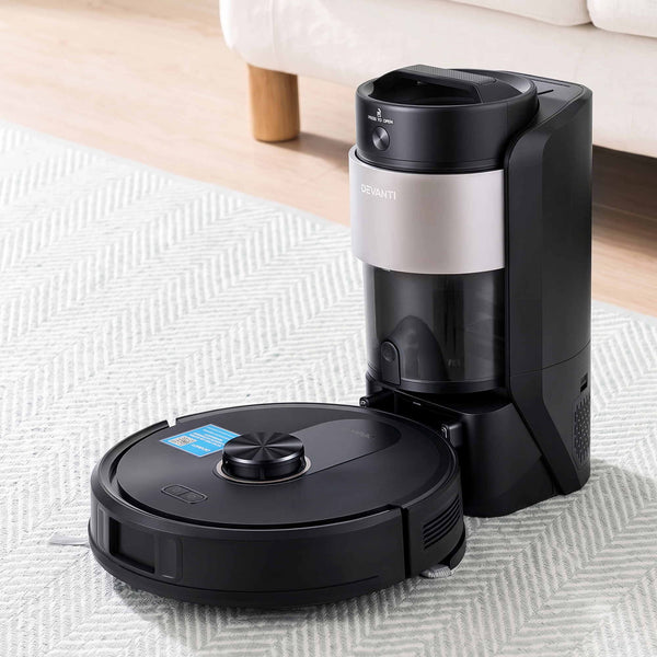 DEVANTI Robot Vacuum and Mop, Self-Empty APP Control 6000Pa LDS Laser 3in1 Awezingly