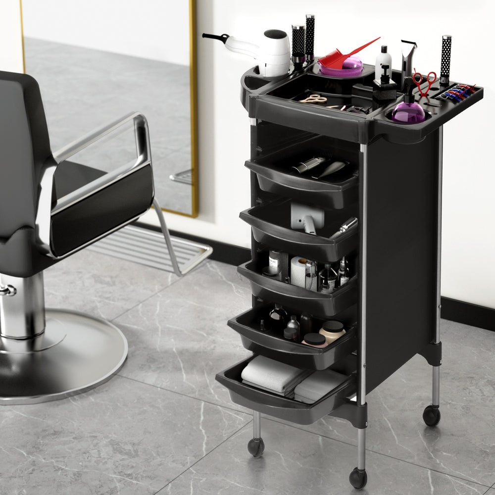 Embellir Salon Trolley Cart Spa Beauty Rolling Tray Hairdressing Storage 6 Tiers Does Not Apply