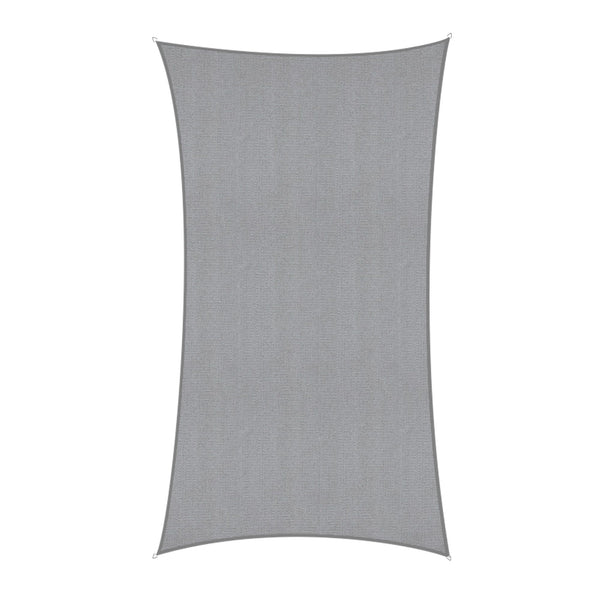 Instahut Sun Shade Sail Cloth 98% UV Block Outdoor Canopy Rectangle 2X5M Grey instahut