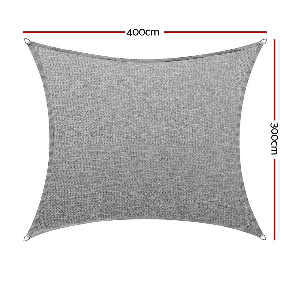 Instahut Shade Sail Cloth Shadecloth Rectangle Canopy 280gsm 3x4m Does not apply