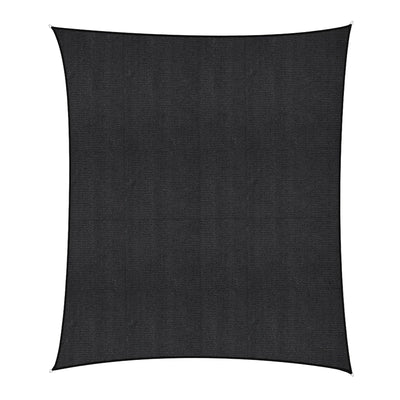 Instahut Sun Shade Sail Cloth 98% UV Block Outdoor Canopy Rectangle 5X6M Black