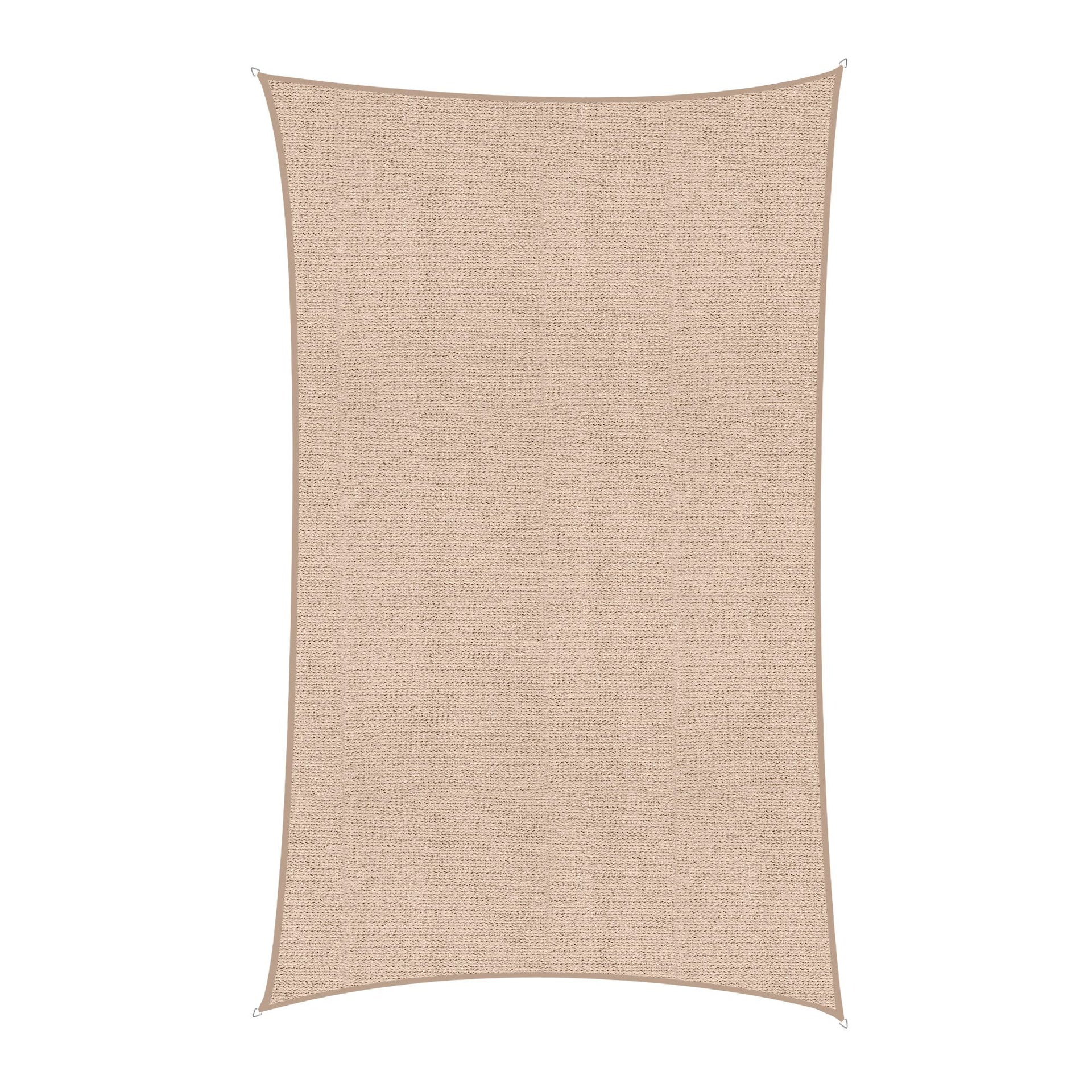 Instahut Sun Shade Sail Cloth 98% UV Block Outdoor Canopy Rectangle 5X9M Beige instahut