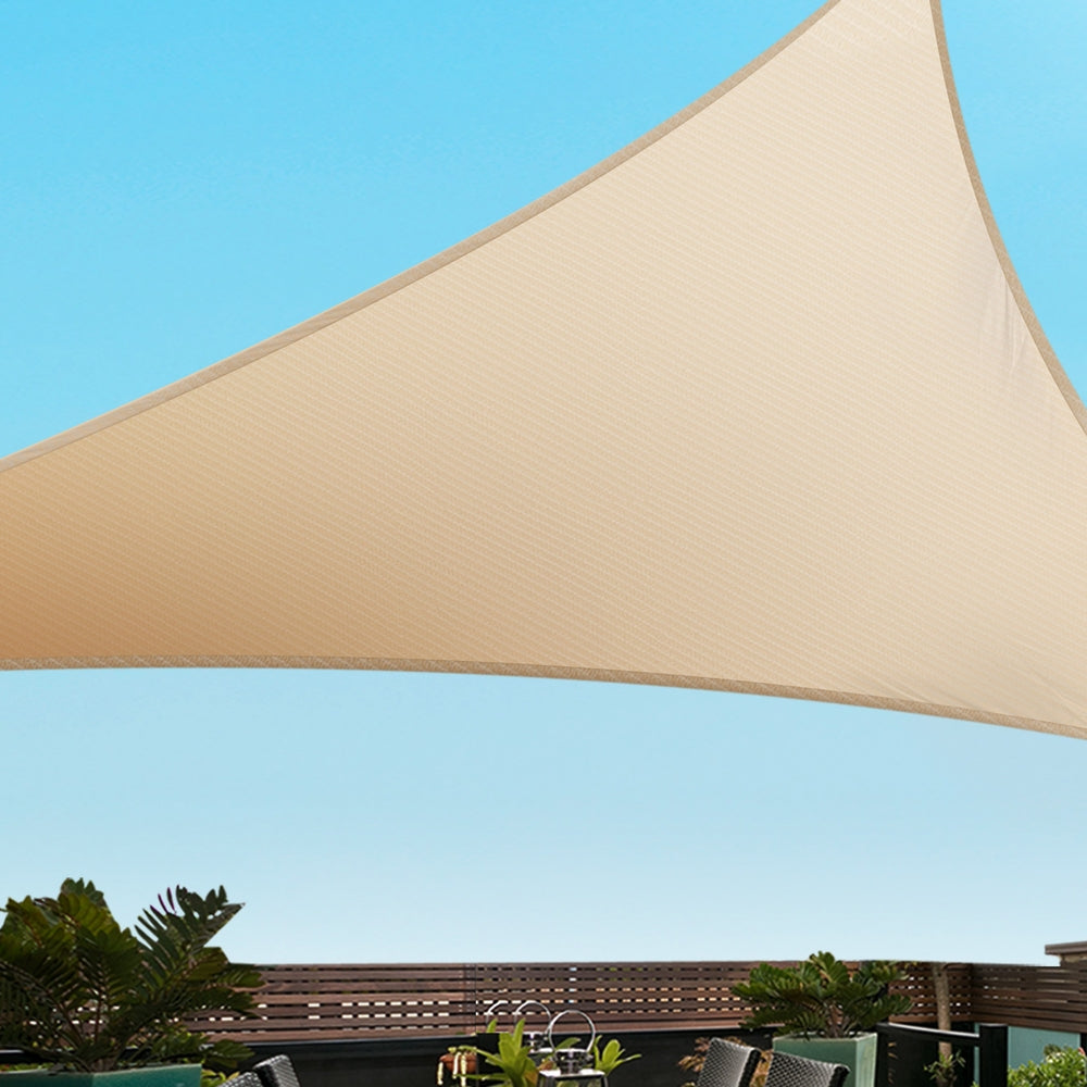 Instahut Shade Sail Cloth Shadecloth Triangle Sun Canopy 3.6x3.6x3.6M Instahut