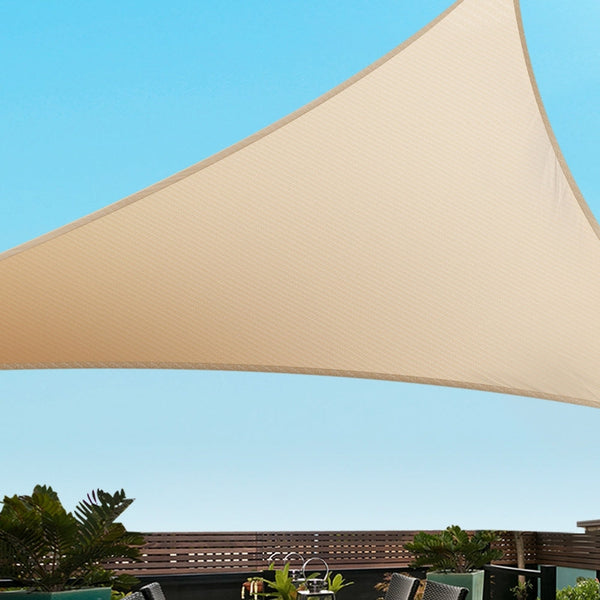 Instahut Shade Sail Cloth Shadecloth Triangle Sun Canopy 6.1x6.1x6.1M Instahut