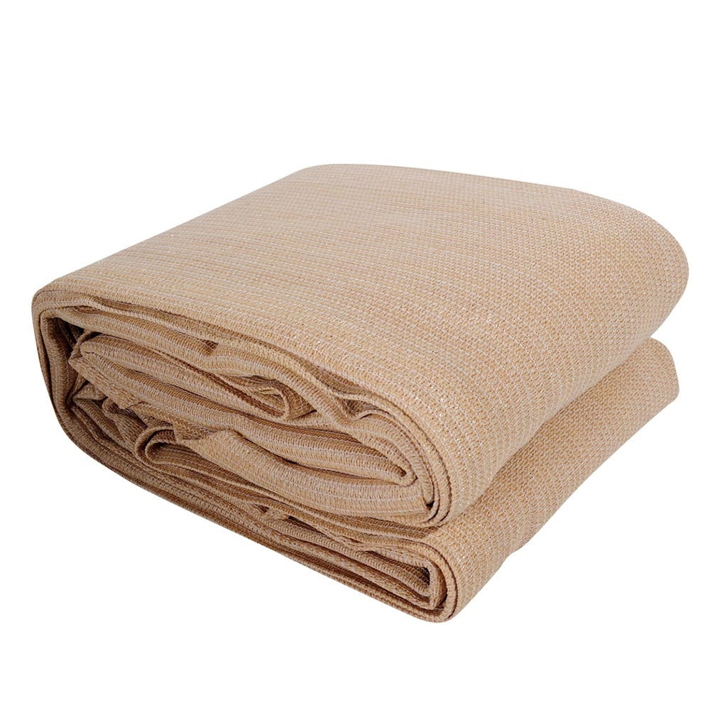 Instahut Shade Sail 3x4m Rectangle 280GSM 98% Sand Shade Cloth Instahut