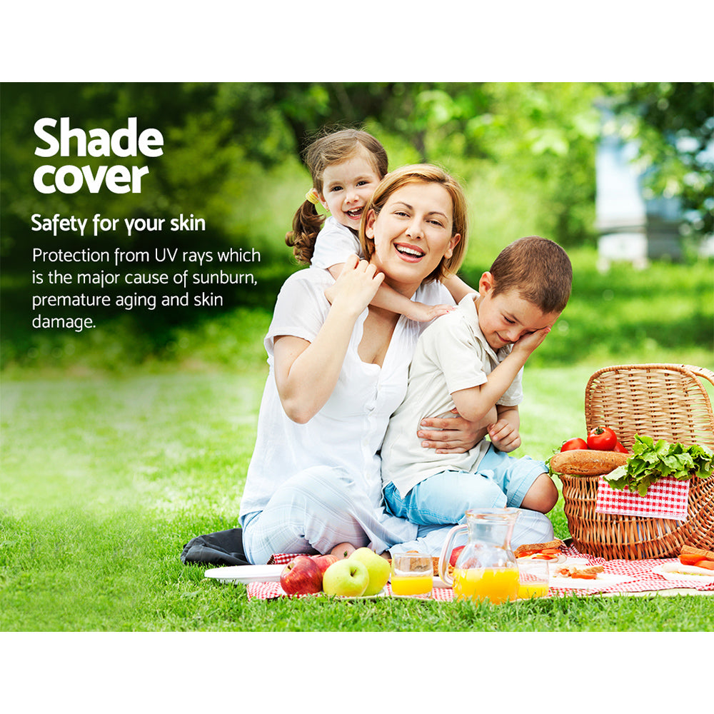 Instahut Shade Sail 5x6m Rectangle 185GSM 95% Sand Shade Cloth Awezingly