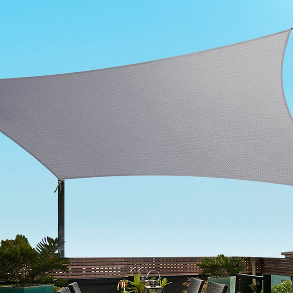 Instahut Waterproof Shade Sail Shade cloth 220GSM Canopy 3x5m Awezingly