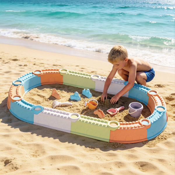 Keezi Kids Sandpit Set Beach Toys Sand Box Outdoor Backyard Play Area Awezingly