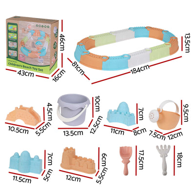 Keezi Kids Sandpit Set Beach Toys Sand Box Outdoor Backyard Play Area