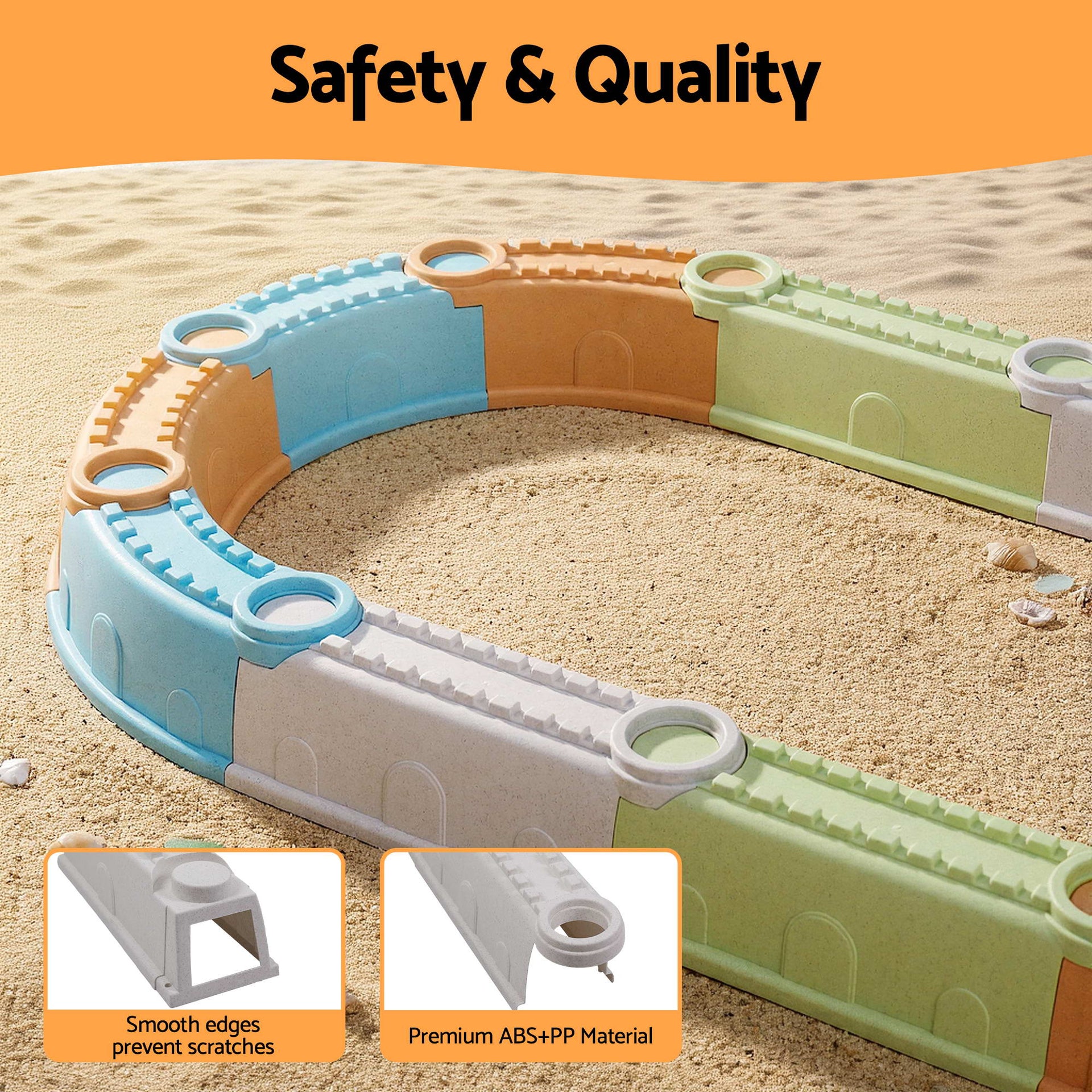 Keezi Kids Sandpit Set Beach Toys Sand Box Outdoor Backyard Play Area Awezingly