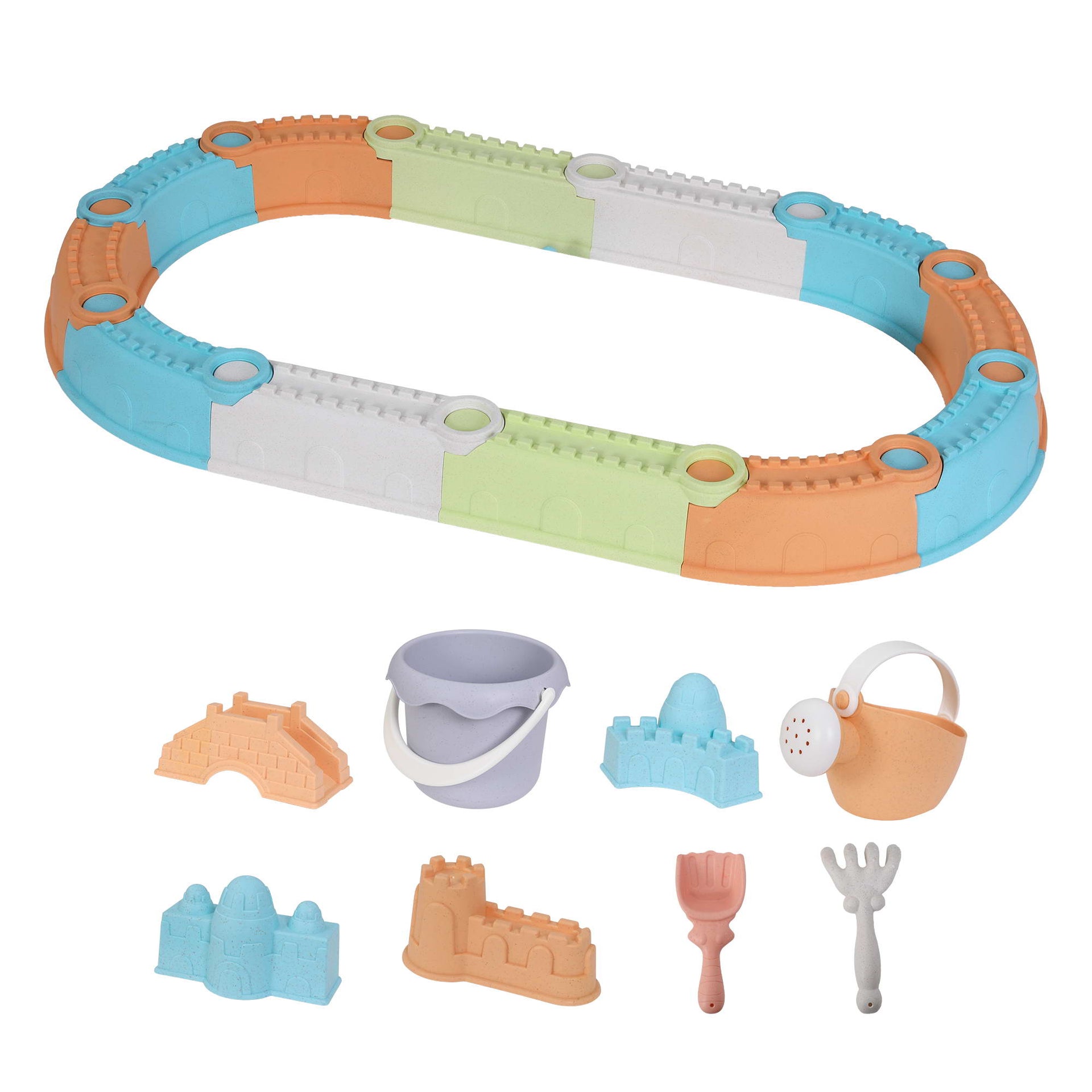 Keezi Kids Sandpit Set Beach Toys Sand Box Outdoor Backyard Play Area Awezingly