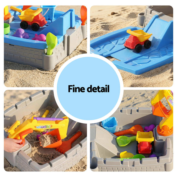 Keezi 2-in-1 Kids Sandpit Water Table Working Excavator Digger Sensory Play Toys Awezingly