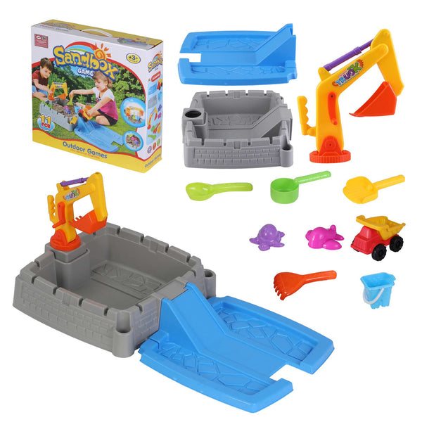 Keezi 2-in-1 Kids Sandpit Water Table Working Excavator Digger Sensory Play Toys Awezingly