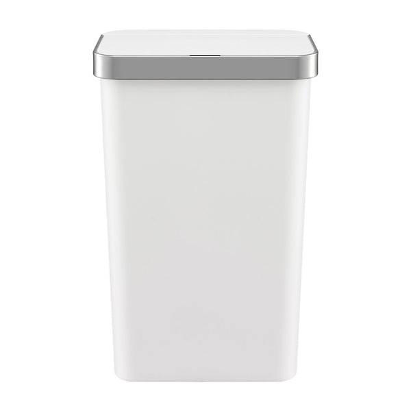 Devanti 50L Motion Sensor Trash Bin Automatic Kitchen Waste Dustbin White Awezingly