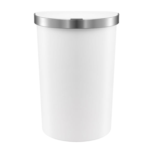 Devanti 50L Motion Sensor Bins Trash Can Kitchen Smart Rubbish Bin D-shape design White Awezingly