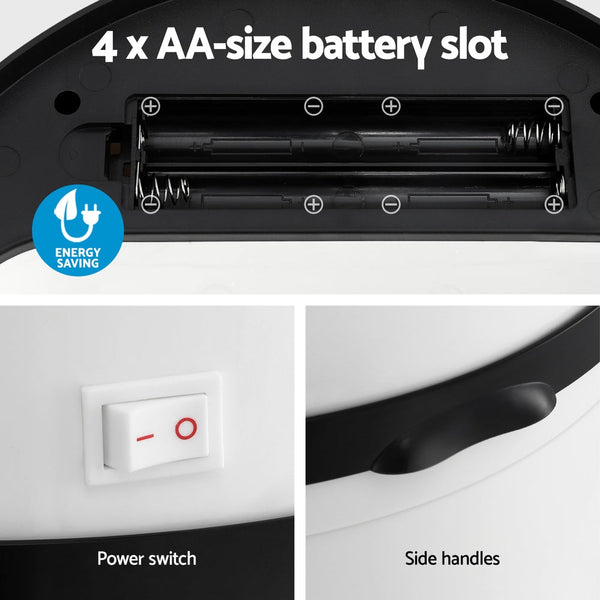 Devanti Sensor Bin Motion Rubbish Bins Kitchen Automatic Trash Can White 9L Awezingly