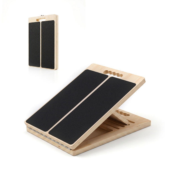 Everfit Wooden Slant Board for Squat & Calf Stretch 5 Angle Foldable Home Gym Awezingly