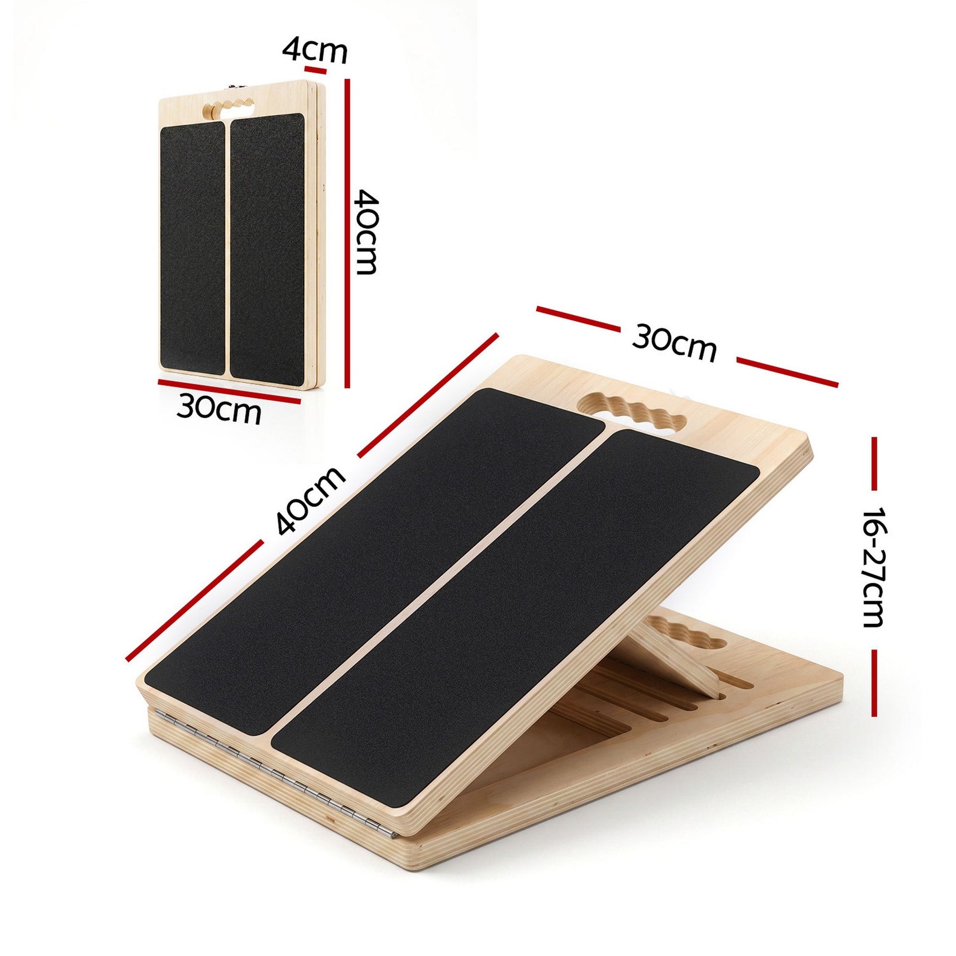 Everfit Wooden Slant Board for Squat & Calf Stretch 5 Angle Foldable Home Gym Awezingly