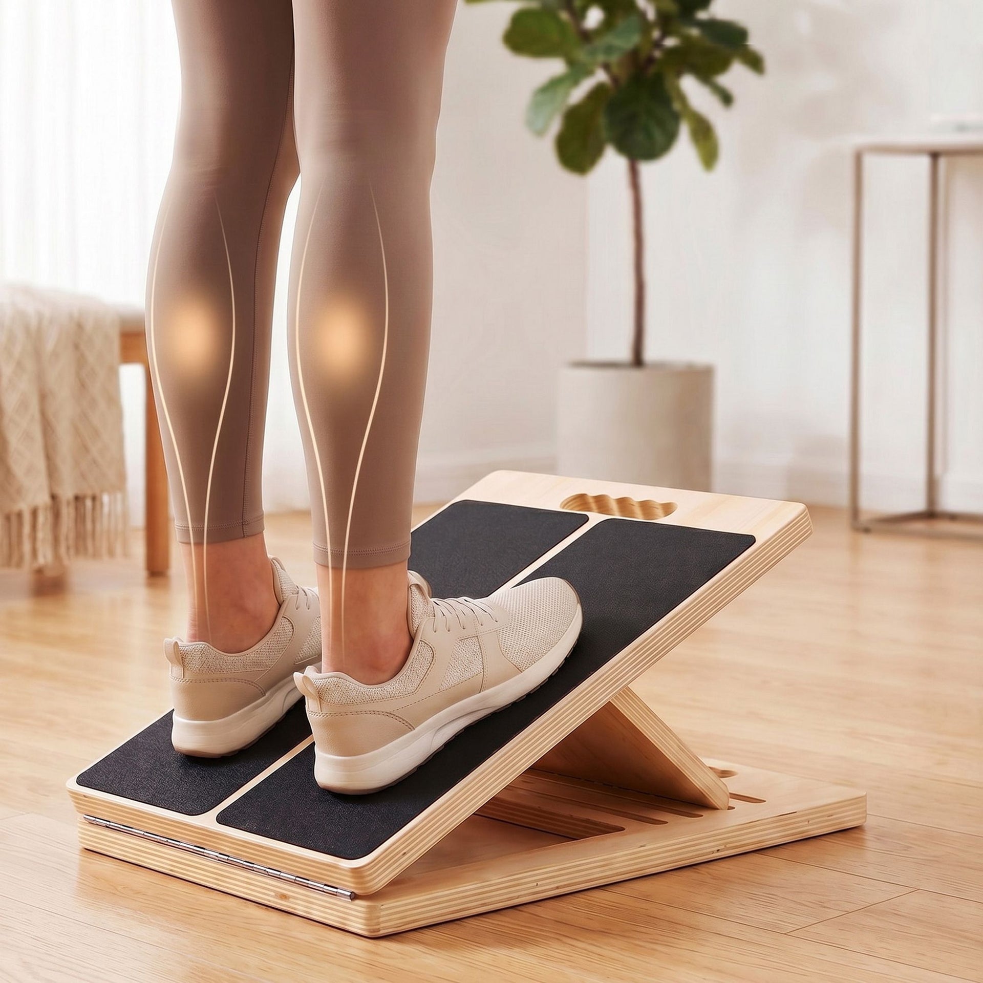 Everfit Wooden Slant Board for Squat & Calf Stretch 5 Angle Foldable Home Gym Awezingly
