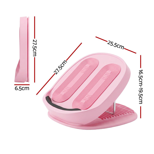 Everfit Slant Board, Balance Board, 14-Level Adjustable Incline Calf Stretcher for Stretching, Squats and Home Fitness Pink Awezingly