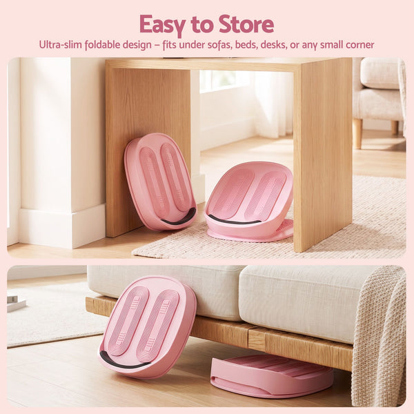 Everfit Slant Board, Balance Board, 14-Level Adjustable Incline Calf Stretcher for Stretching, Squats and Home Fitness Pink Awezingly