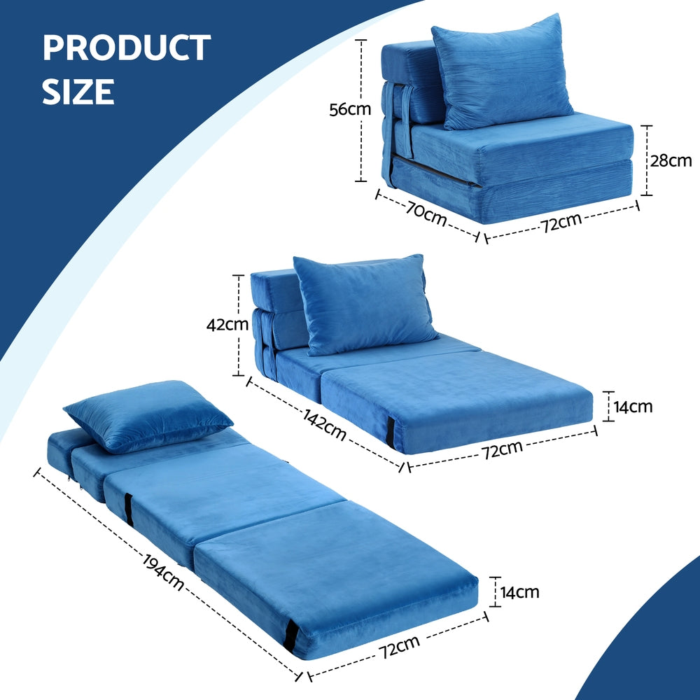 Artiss Convertible Folding Sofa Bed Armless Lounger Foam Floor Sofas Futons Couches Awezingly