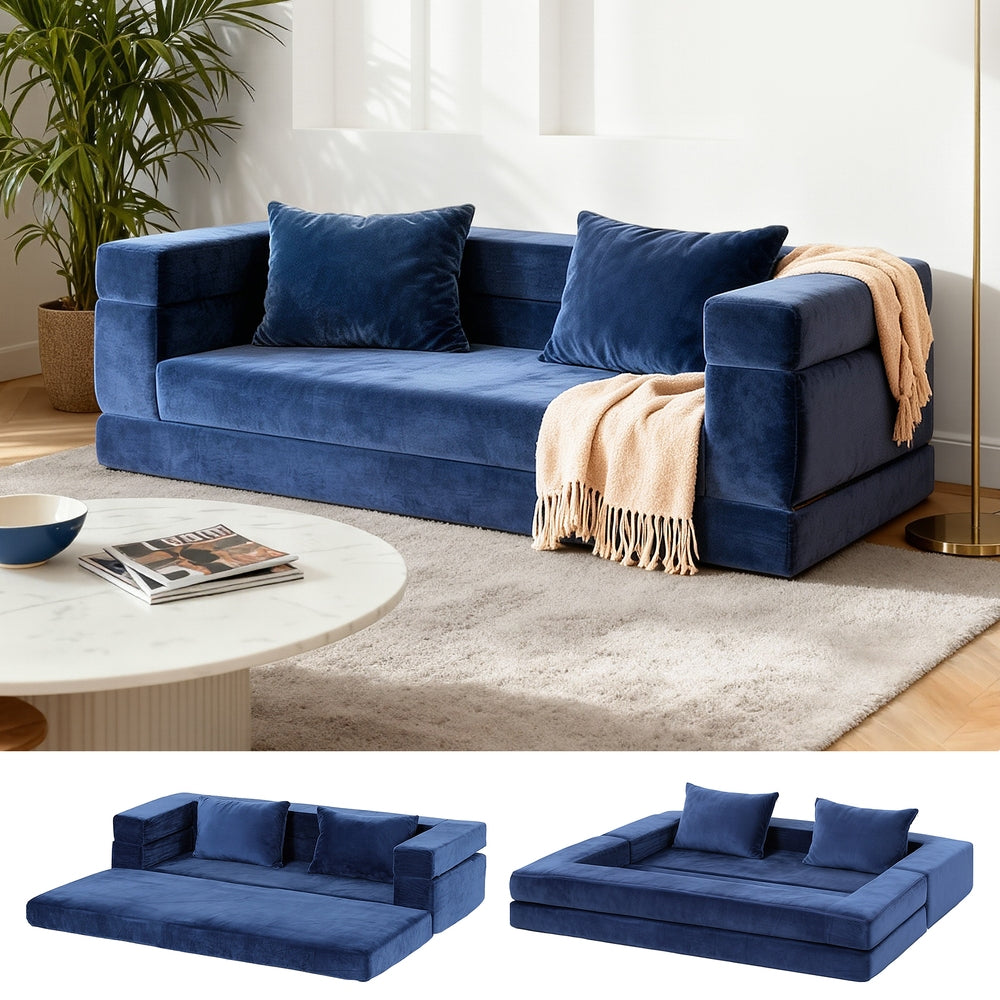 Artiss Convertible Folding Sofa Bed Pull Out Mattress Foldable Lounge Couch Chair Awezingly