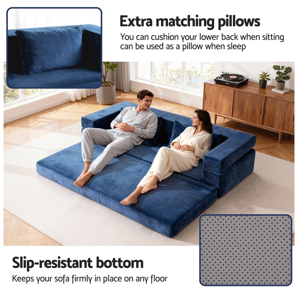 Artiss Convertible Folding Sofa Bed Pull Out Mattress Foldable Lounge Couch Chair Awezingly