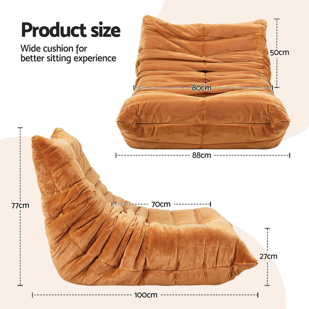 Artiss Lazy Sofa Accent Chair Floor Couch Leisure Lounge Foam Pouffe Recliner Artiss