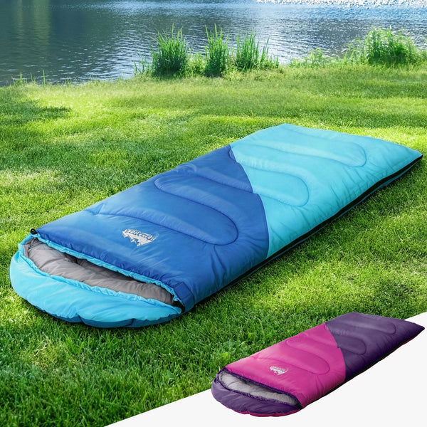 Weisshorn Sleeping Bag Set of 2 Kids Single 172cm Thermal Camping Hiking Awezingly