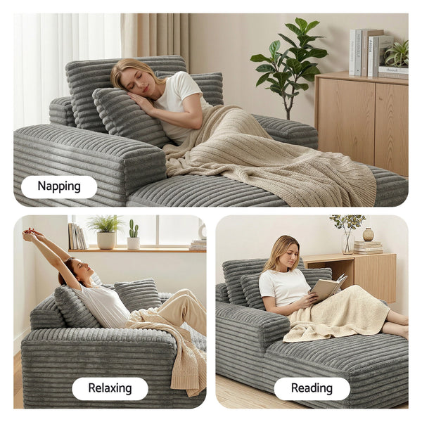 Artiss Sofa Bed Lounge Chair Recliner Couch Reading Chairs Sleeper Cloud Sofas Awezingly