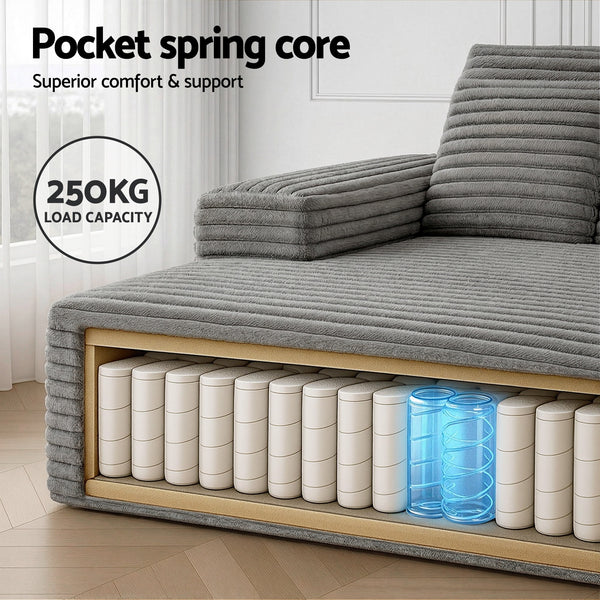 Artiss Sofa Bed Lounge Chair Recliner Couch Reading Chairs Sleeper Cloud Sofas Awezingly