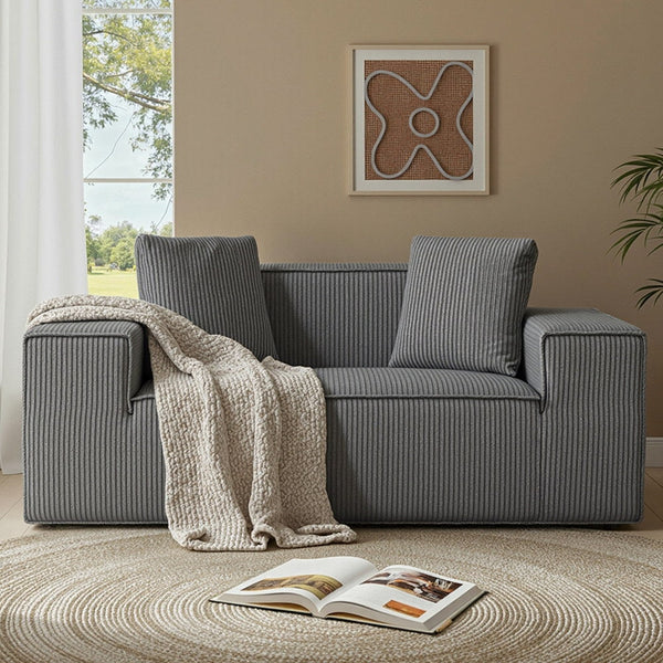 Artiss 2 Seater Sofa Loveseat Sofas Bed Couch No Assembly Corduroy Small Couches Apartement Awezingly