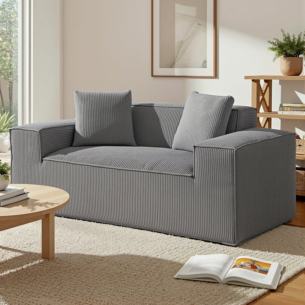 Artiss 2 Seater Sofa Loveseat Sofas Bed Couch No Assembly Corduroy Small Couches Apartement Awezingly