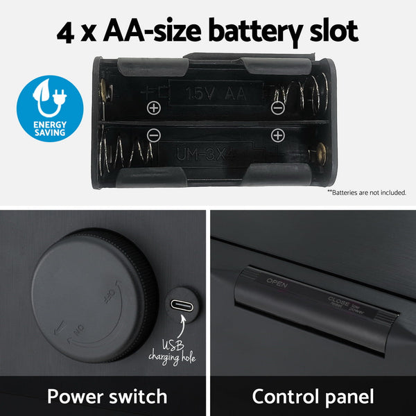 Devanti 50L Sensor Bin Motion Rubbish Bins Kitchen Automatic Trash Can Black Devanti