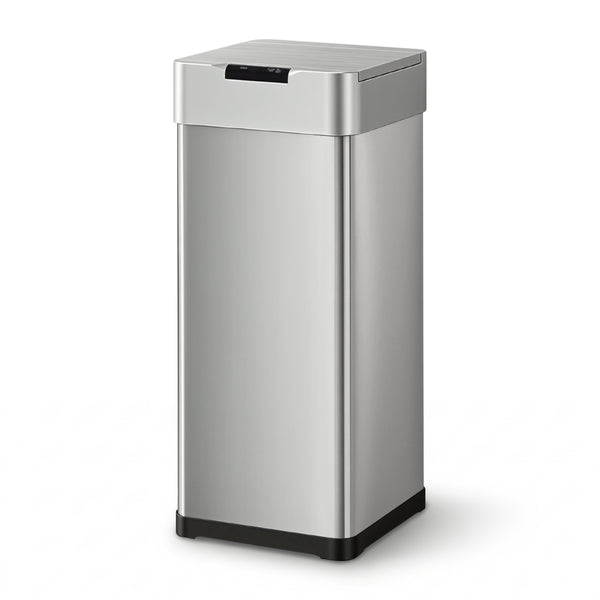 Devanti 50L Motion Sensor Bin Rubbish Bins Kitchen Automatic Trash Can Silver Awezingly