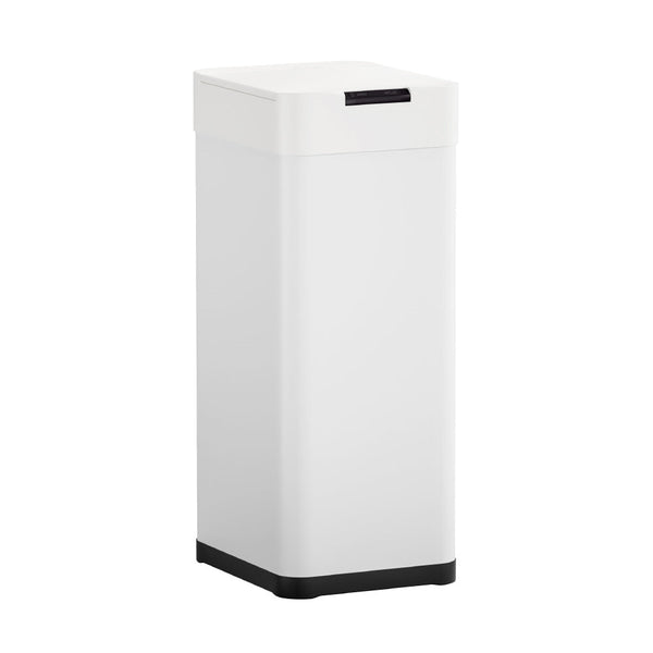 Devanti 50L Sensor Bin Motion Rubbish Bins Kitchen Automatic Trash Can White Devanti