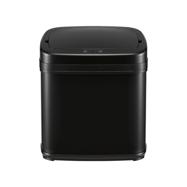 Devanti 15L Motion Sensor Bin Touchless Bins Soft-Close Rubbish Trash Can Black Awezingly