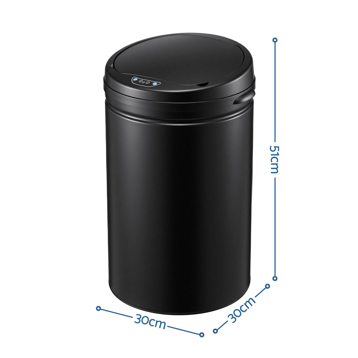 Devanti 30L Sensor Bin Automatic Touchless Trash Can Garbage Rubbish Black Awezingly